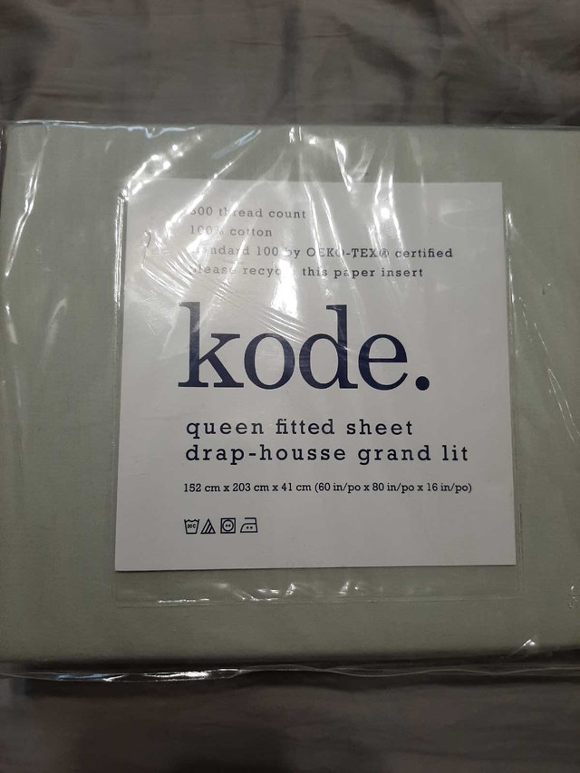 Kode300 Thread Count Cotton Fitted SheetQueenBlush