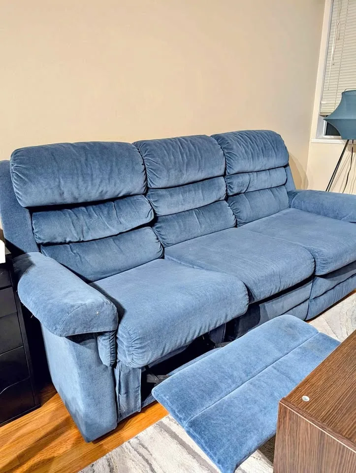 Blue La-Z-Boy Reclining Sofa – Great Condition – $350 (Negotiabl