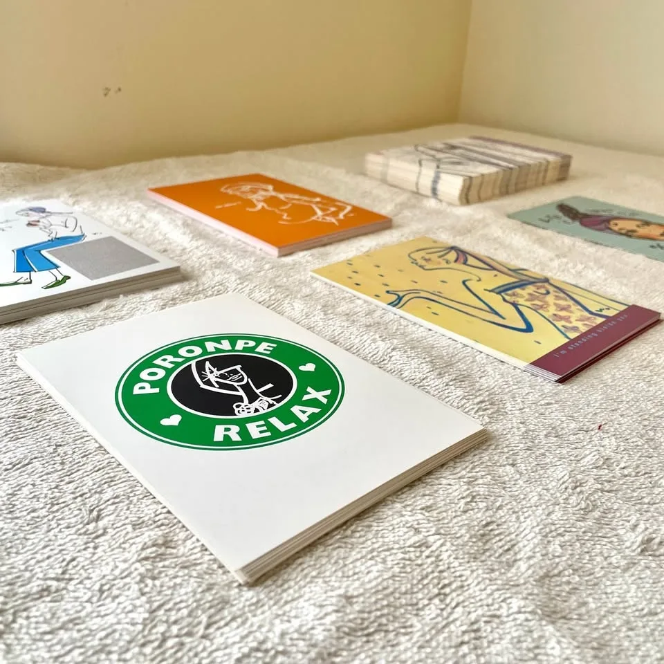 Set of +100 Cute Illustrated Postcards image indicator(2)