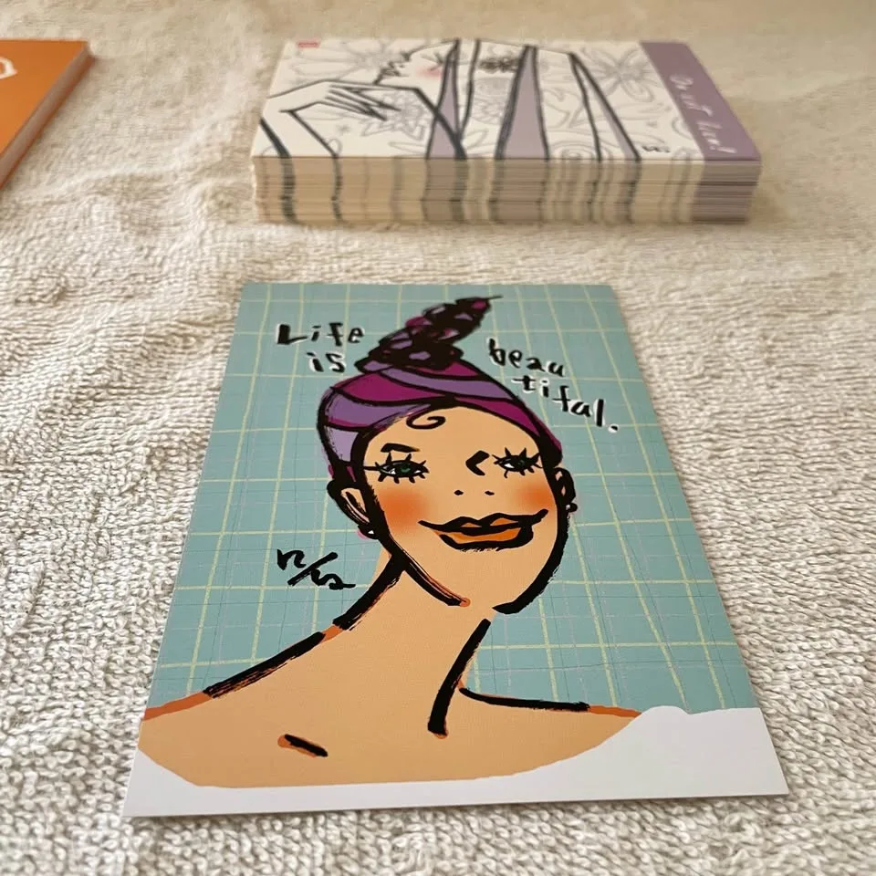 Set of +100 Cute Illustrated Postcards image indicator(3)