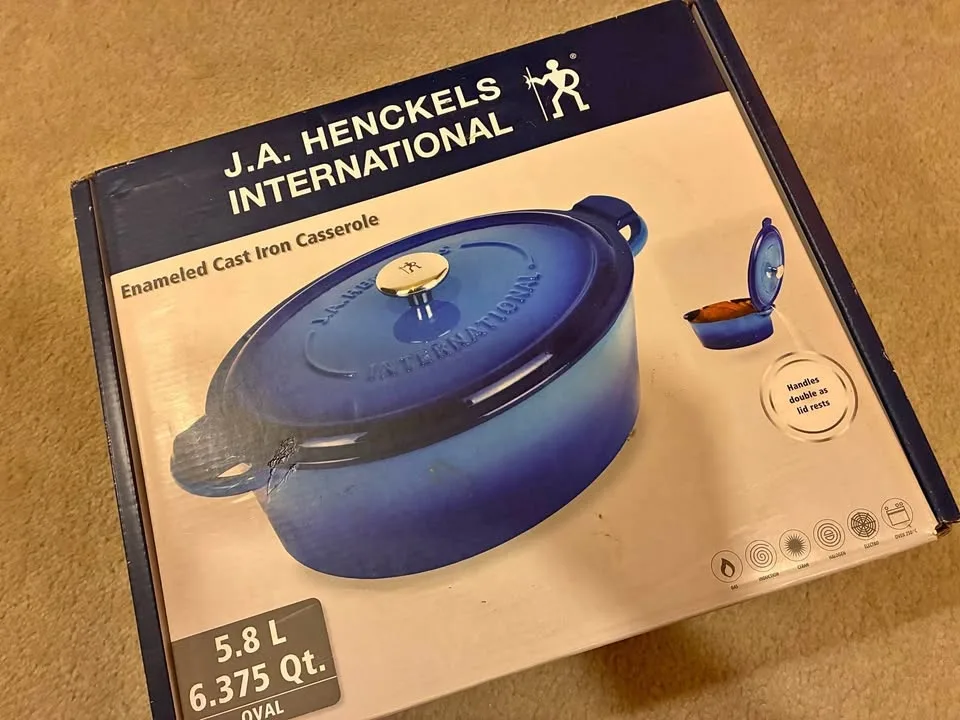 J.A. Henckels Cast Iron Casserole 6.375 Quart