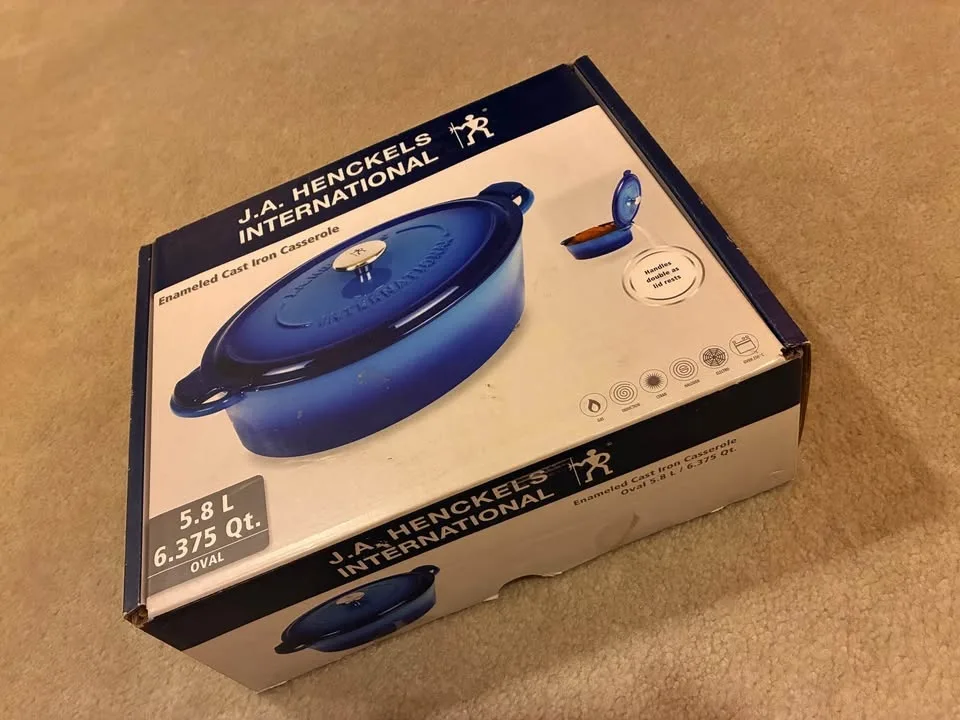 J.A. Henckels Cast Iron Casserole 6.375 Quart image indicator(2)