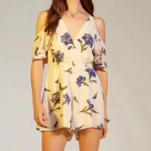 Revolve Privacy Please Romper Cream Purple S - photo 3
