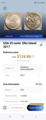 2017 USA Ellis Island National Park Quarter 🇺🇸