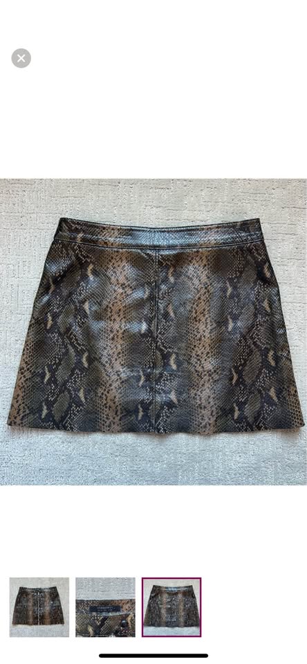 Leather Snakeskin Skirt (size 6) - photo 3