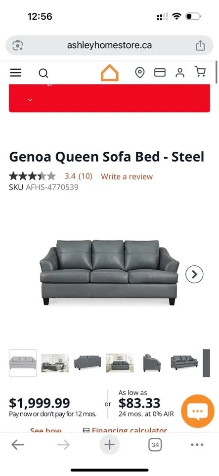 Leather Queen Sofa Bed image indicator(6)