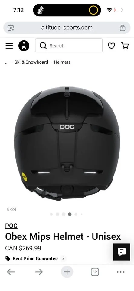 POC Obex Mips ski Helmet Uranium Black Matt xs/s image indicator(2)