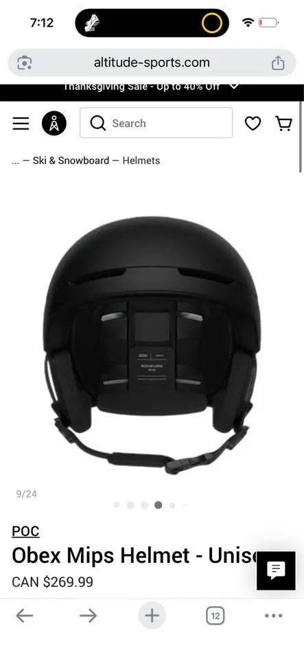 POC Obex Mips ski Helmet Uranium Black Matt xs/s image indicator(3)