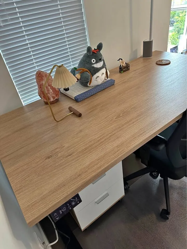 Solid wood adjustable standing desk 56x27 inches