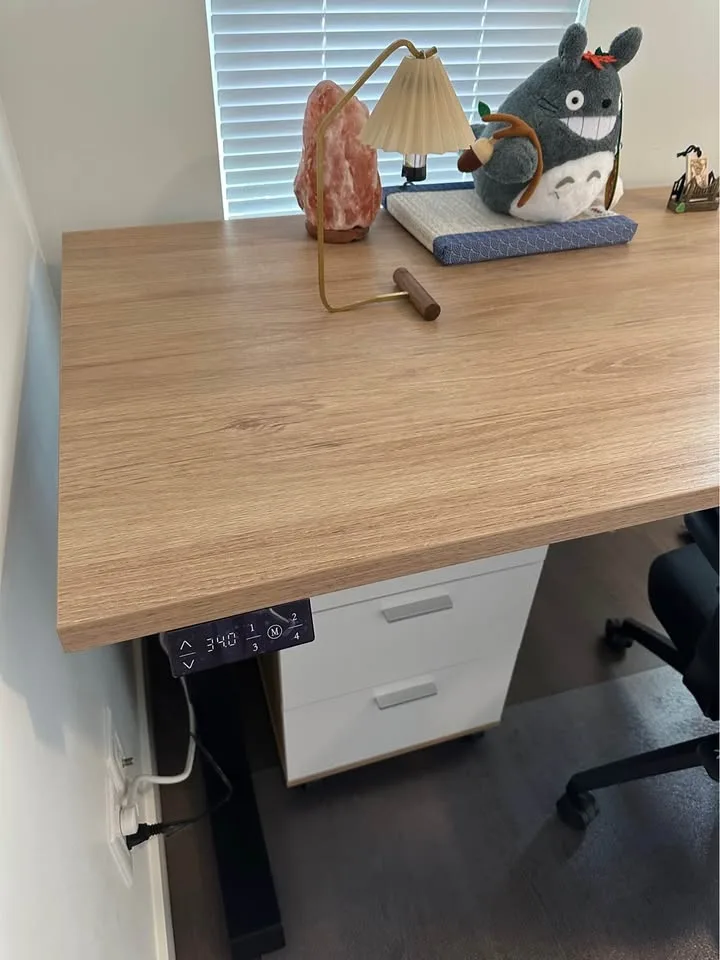 Solid wood adjustable standing desk 56x27 inches image indicator(2)