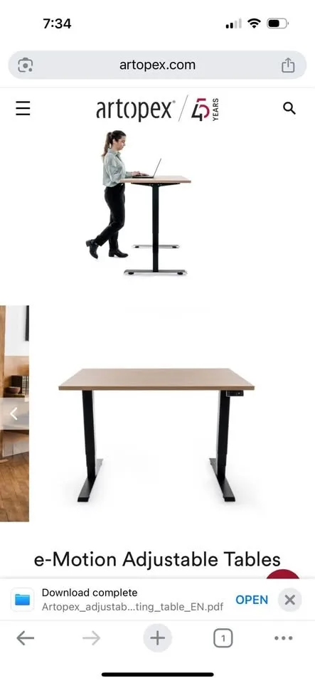 Solid wood adjustable standing desk 56x27 inches image indicator(7)