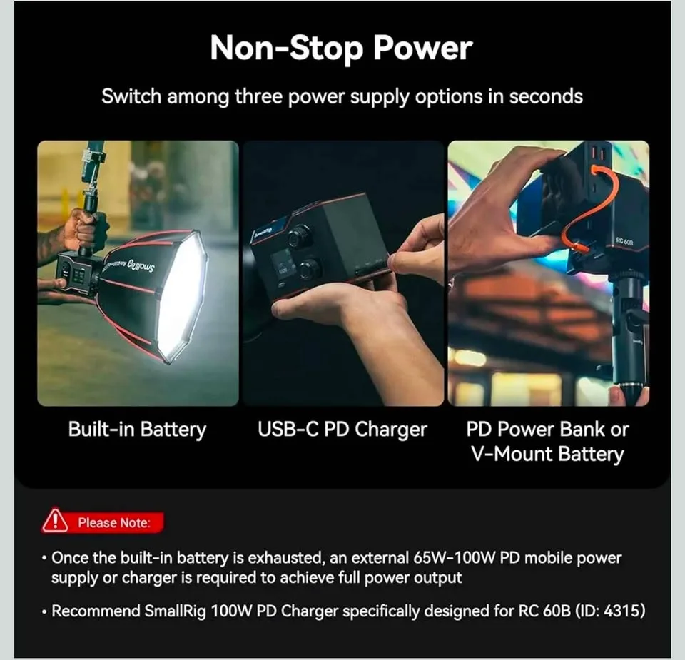 SmallRig RC 60B COB Video Light image indicator(3)