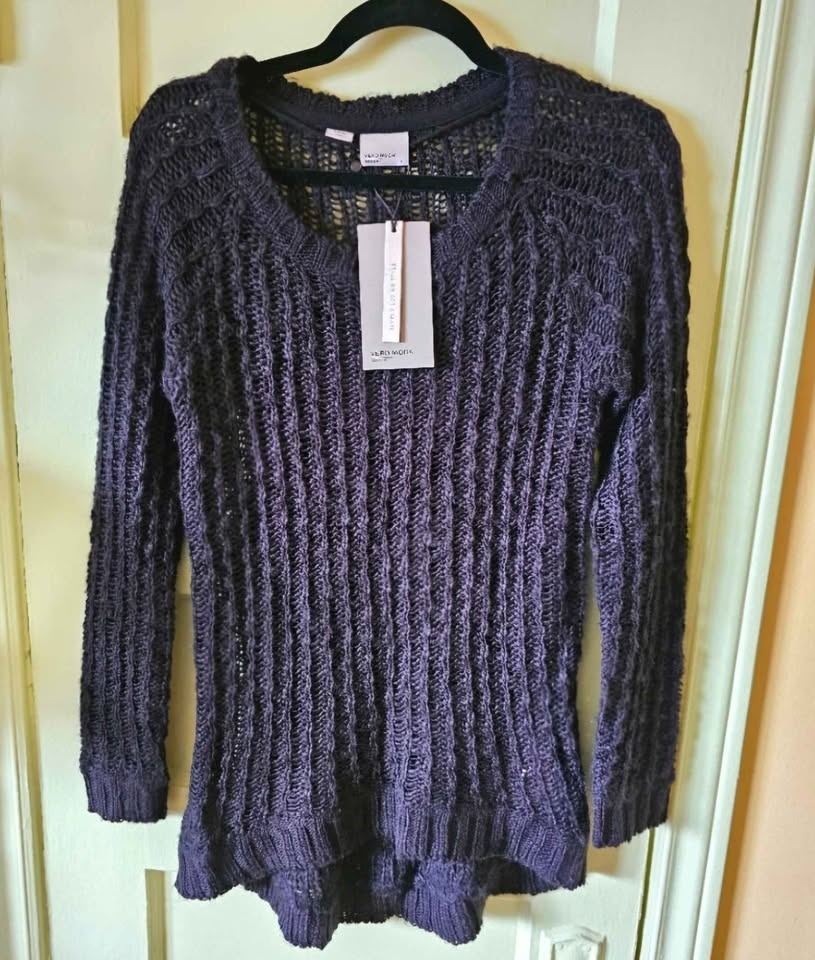 Brand new loose knit ribbed black Vero Moda womens sweater - photo 2