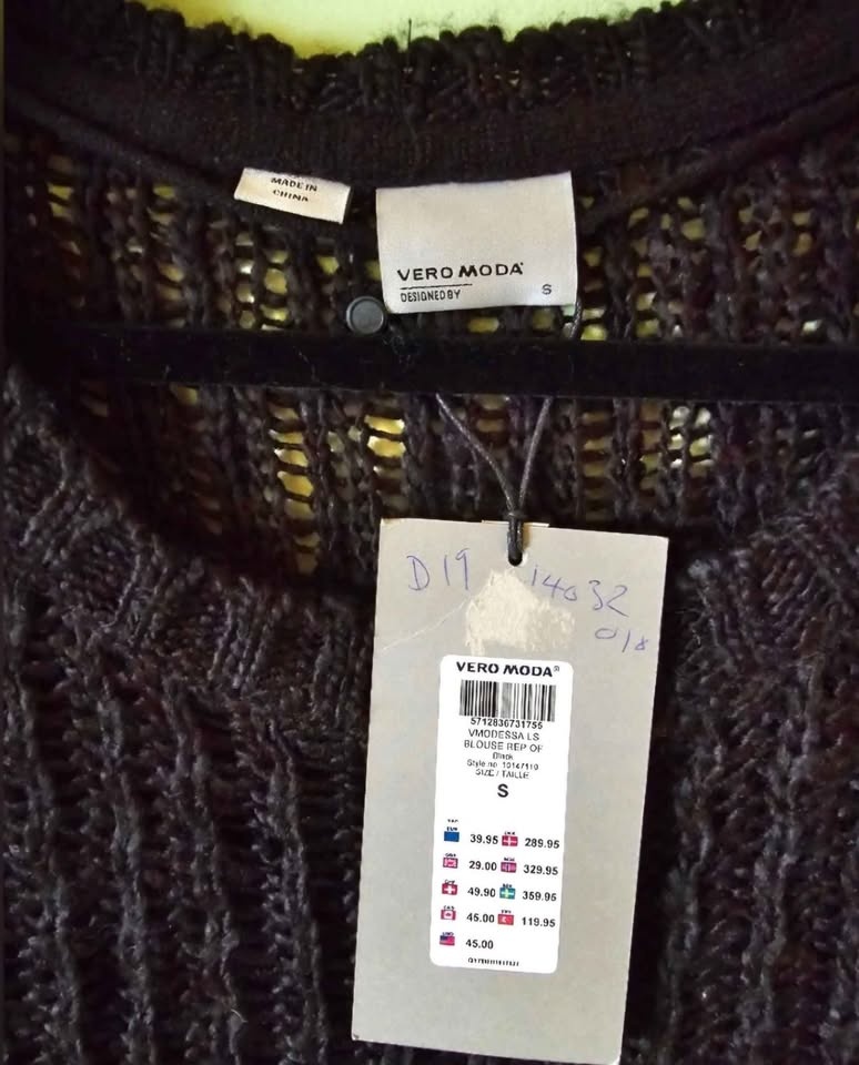Brand new loose knit ribbed black Vero Moda womens sweater - photo 3