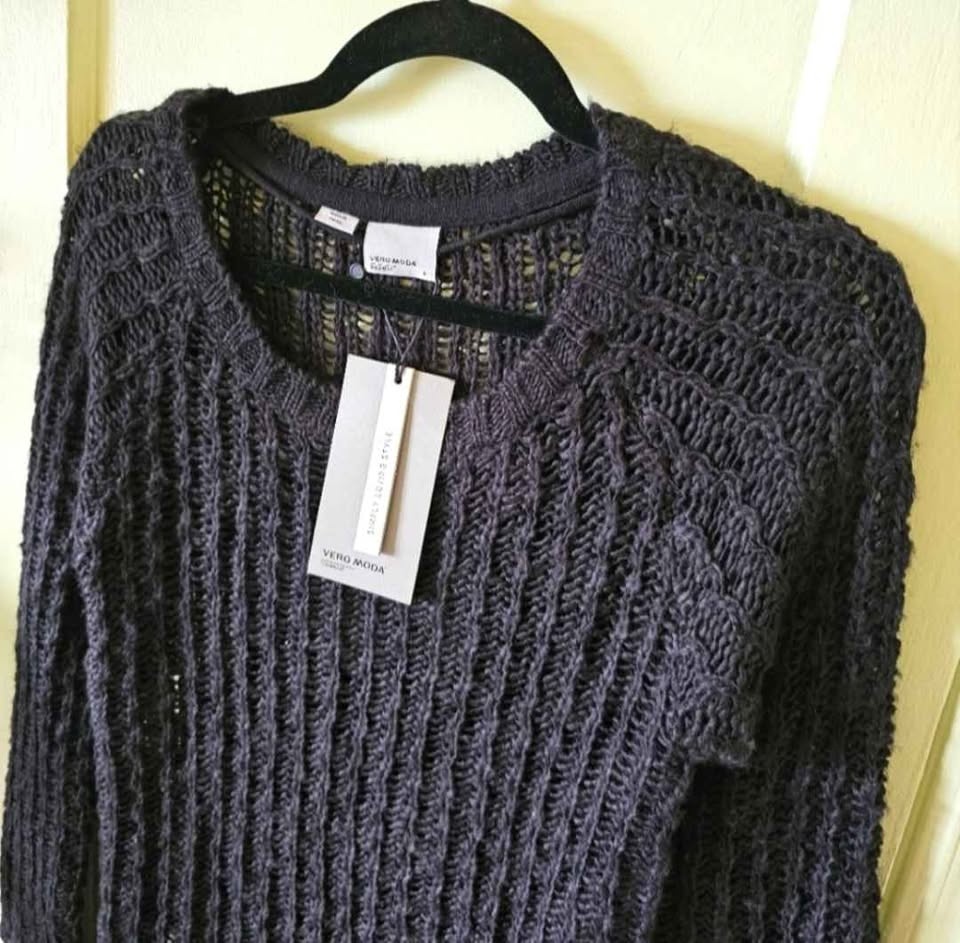 Brand new loose knit ribbed black Vero Moda womens sweater - photo 4