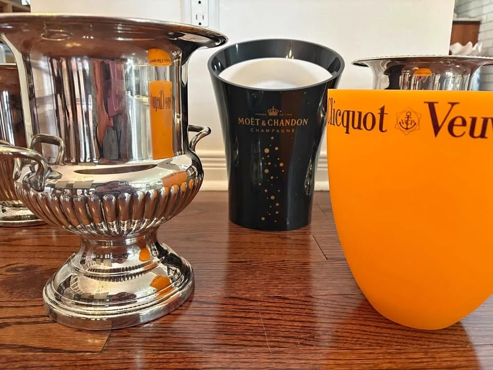 Ultimate Holiday Ice Bucket Bundle! Silver + Veuve + Moët 🎄🥂✨