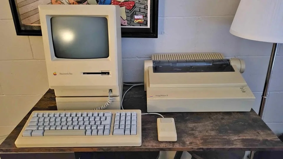 Macintosh Plus + Printer Apple Image Writer 2 Vintage
