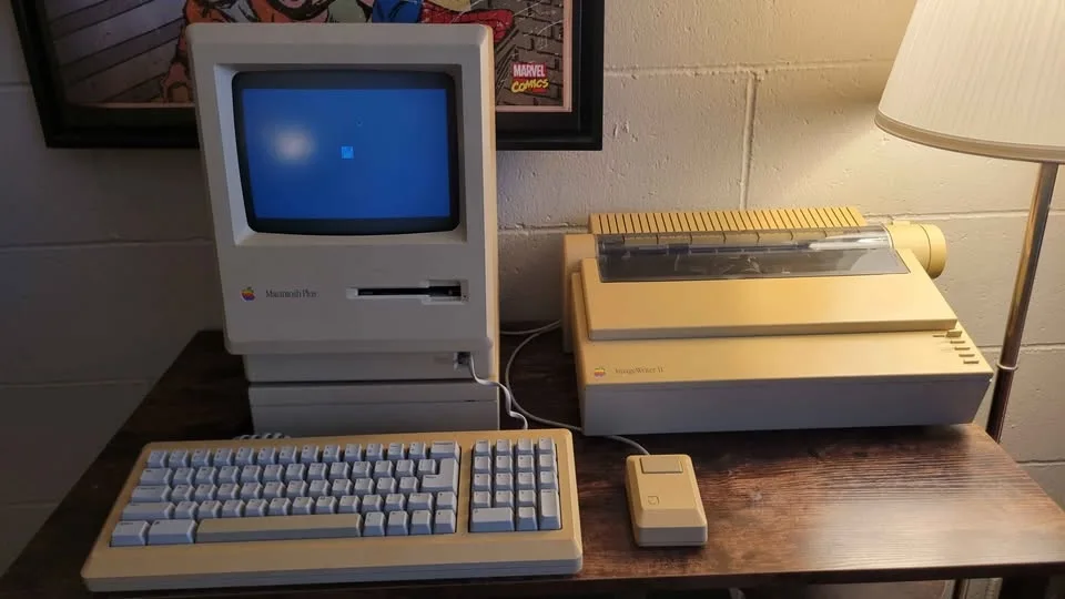 Macintosh Plus + Printer Apple Image Writer 2 Vintage image indicator(2)