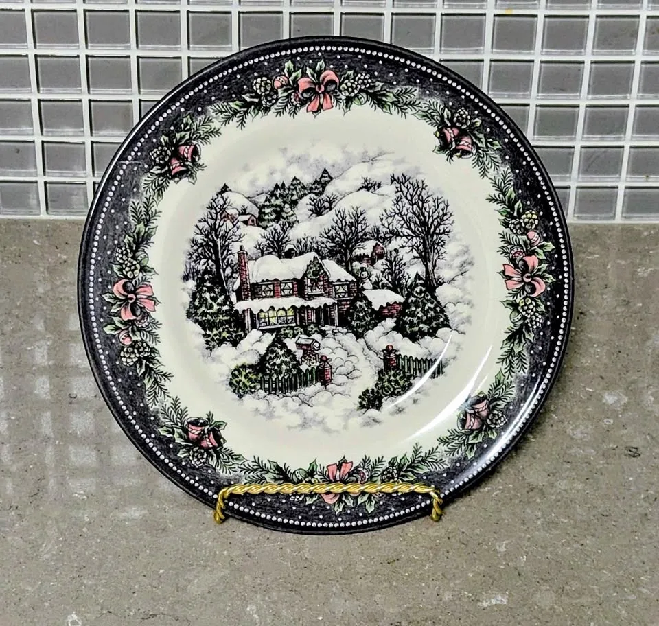 Royal Stafford Christmas Village Salad Plate