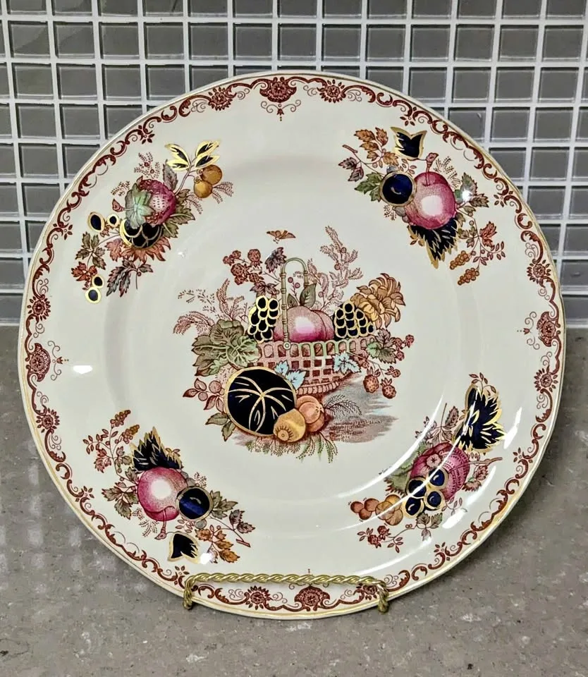 Antique Masons Ironstone "Harvest Gold" Dinner Plate
