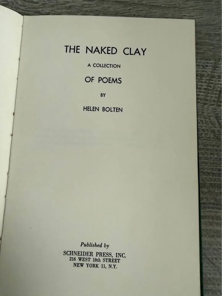 THE NAKED CLAY Author: Helen Bolten 1953 image indicator(3)