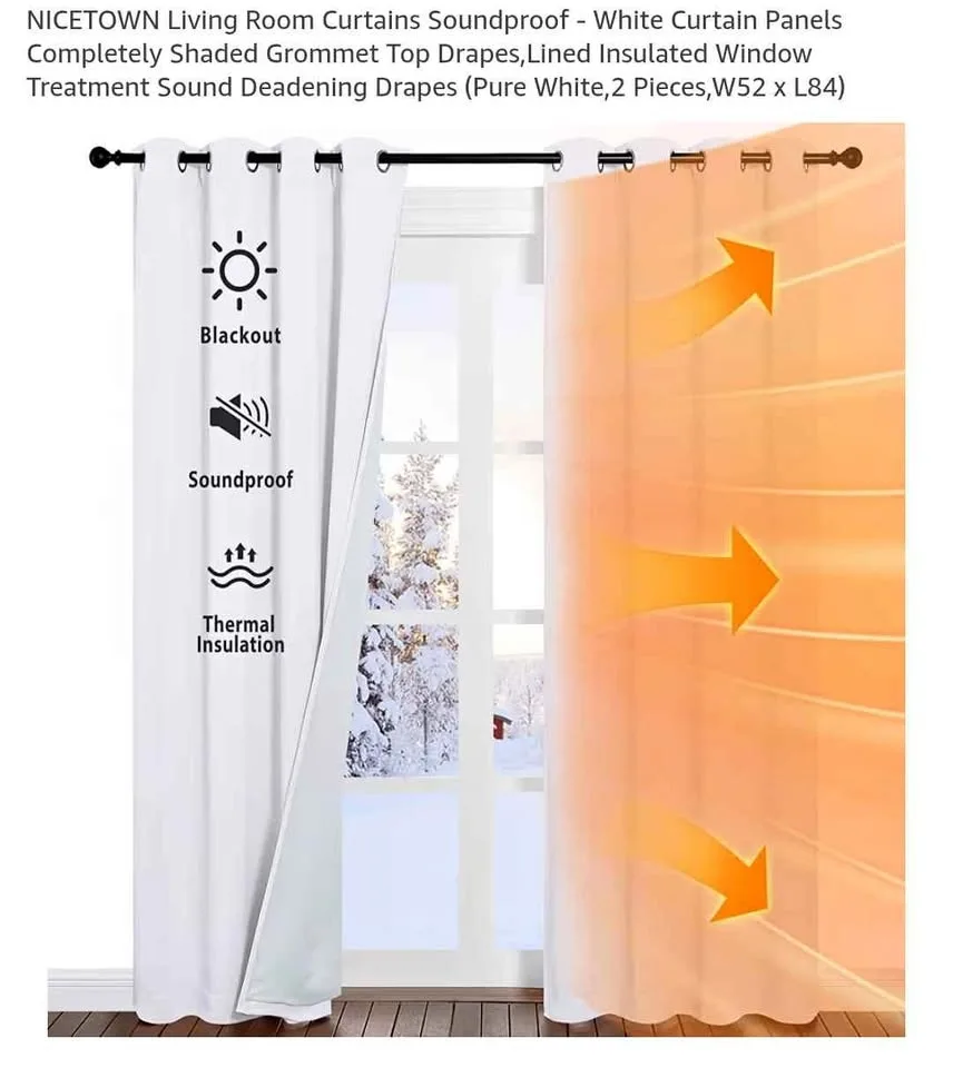 Curtains - soundproof + blackout + thermal insulation