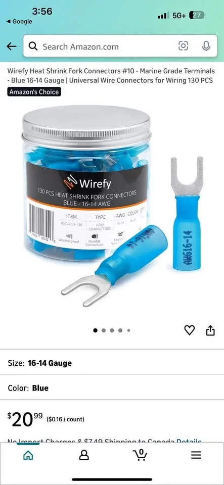Wirefy Heat Shrink Fork Connectors #10