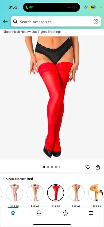 Women sheer thigh high stocking