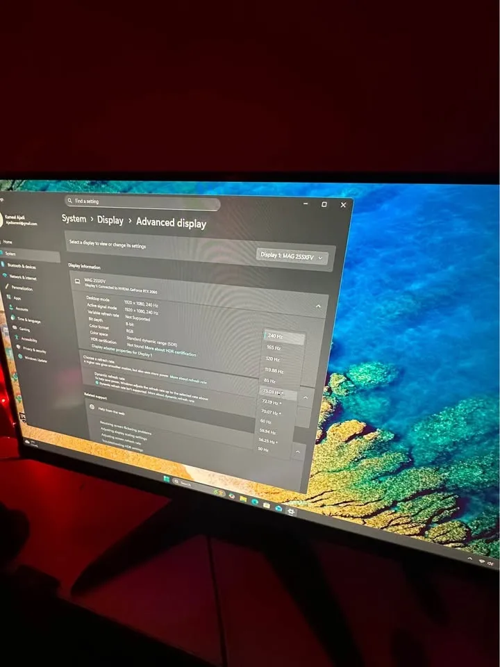 Msi 240hz monitor image indicator(4)