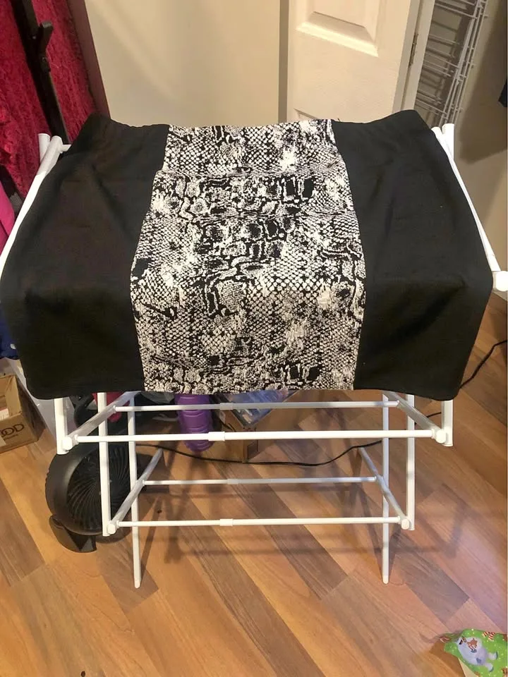Edgy Vibes Plus Size Black and White Skirt thumbnail