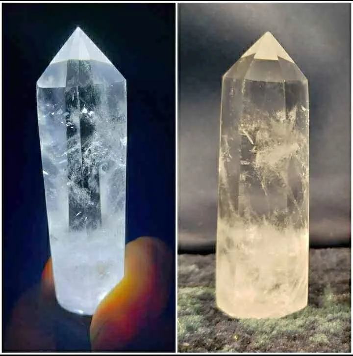 Blue Needle clear quartz cluster