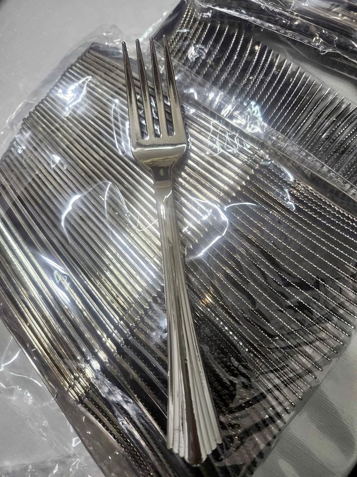✨ Disposable Cutlery Set – Stainless Steel Look ✨ #cleanout