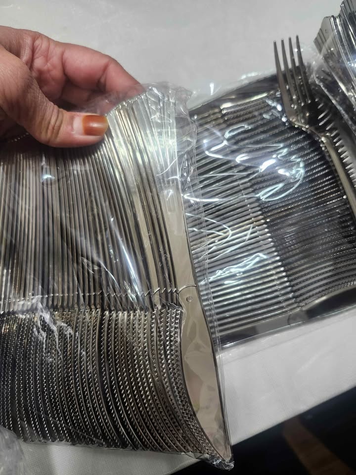 ✨ Disposable Cutlery Set – Stainless Steel Look ✨ #cleanout - photo 2