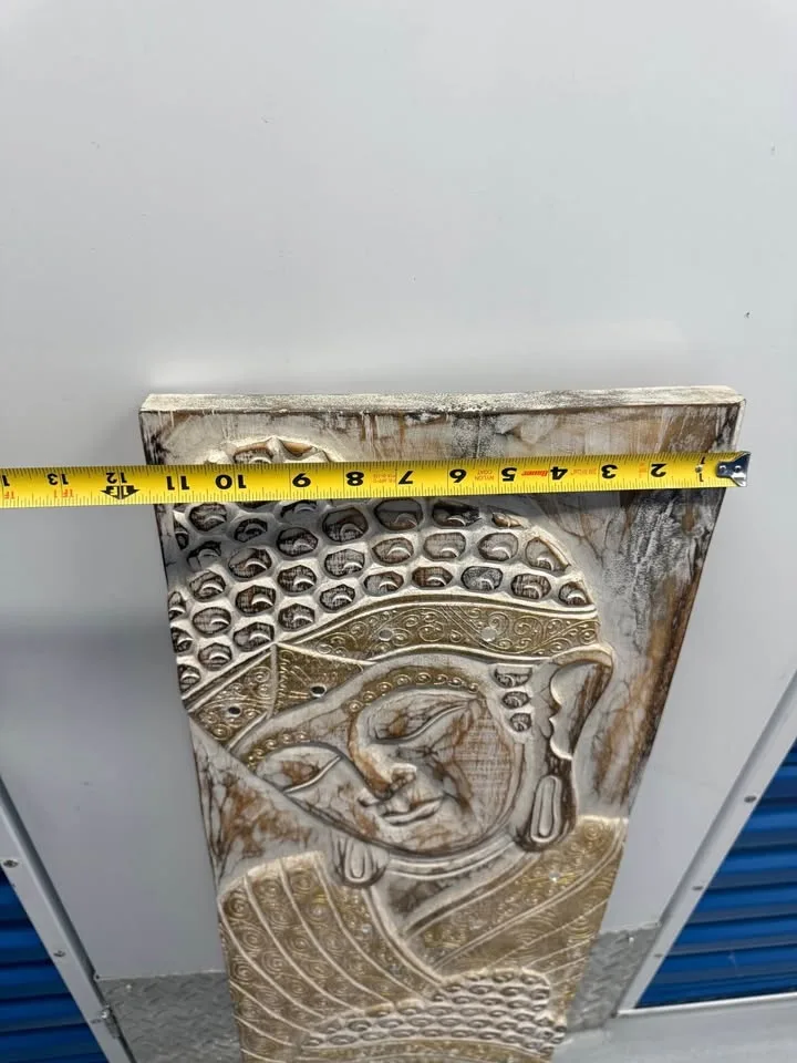Buddha Wall Panel Hand Carved 39 x 11.5 image indicator(7)