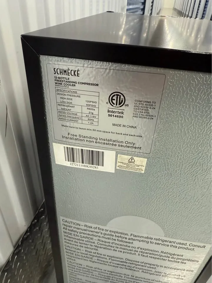 Wine Cooler 12 Bottle Rack Temperature Control Schmecke image indicator(8)