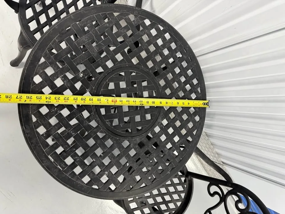 3 Piece Outdoor Table Chair Set Color Black image indicator(7)