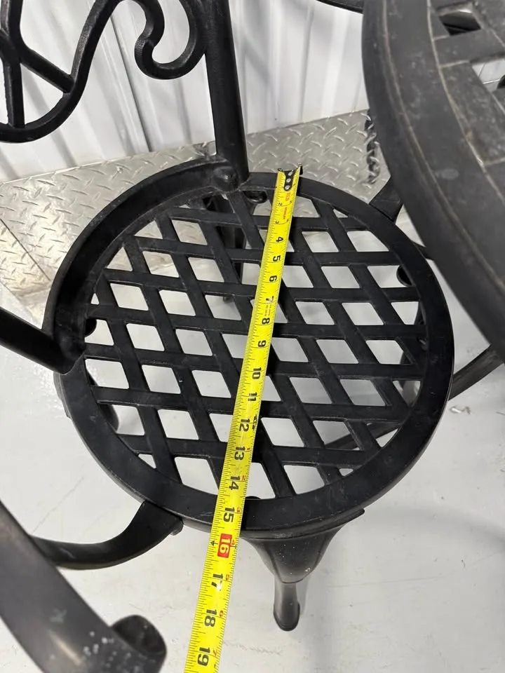 3 Piece Outdoor Table Chair Set Color Black image indicator(10)