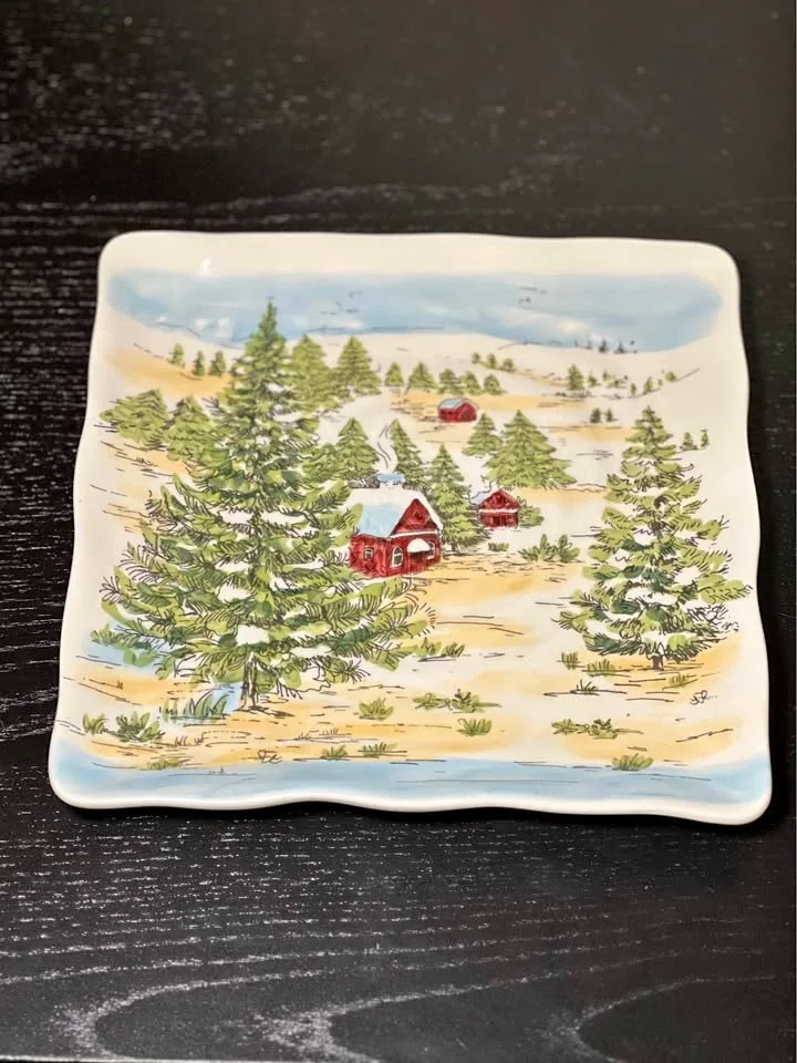 Maxcera "Snowville Collection" salad plate 8.75” #cleanout