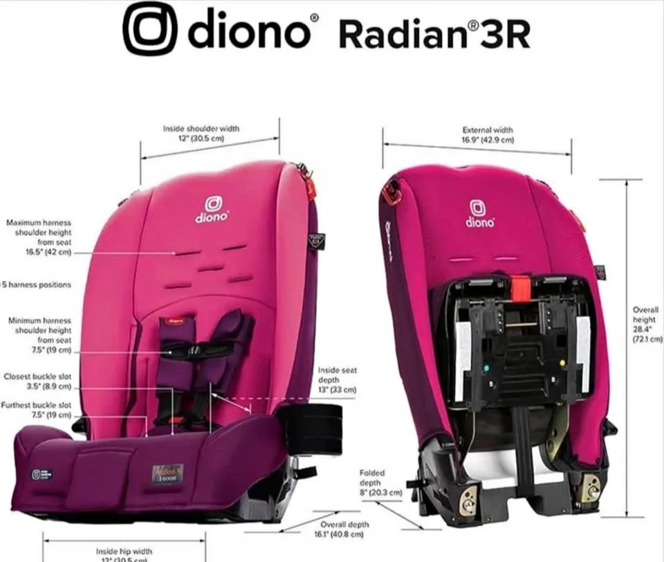 Diono Radian 3R Convertible Car Seat – 3-in-1, Pink Rose