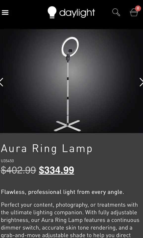 ✨ Brand New Daylight Aura Ring LED Floor Lamp image indicator(10)