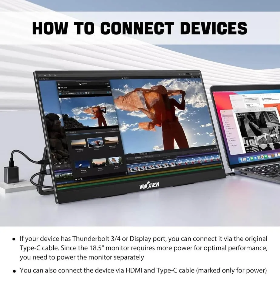 18.5" IPS Travel Monitor - FHD, 100Hz, Works w/ Consoles image indicator(3)