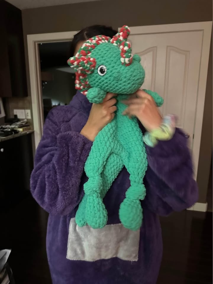 Christmas Crochet Dino Snuggly