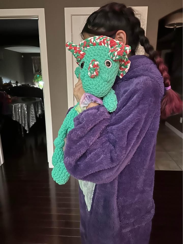 Christmas Crochet Dino Snuggly - photo 2