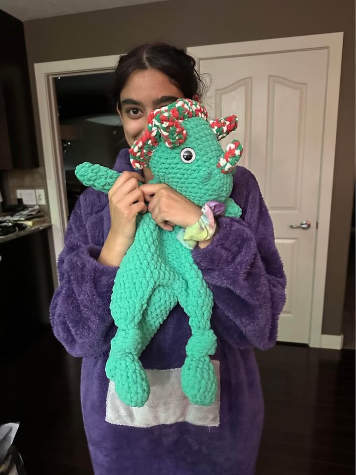 Christmas Crochet Dino Snuggly - photo 3