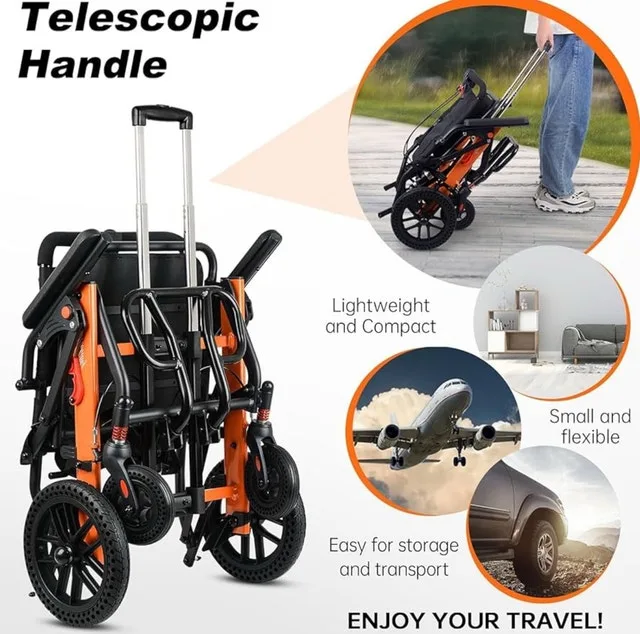 Brand New Transport Travel Wheel Chair image indicator(2)