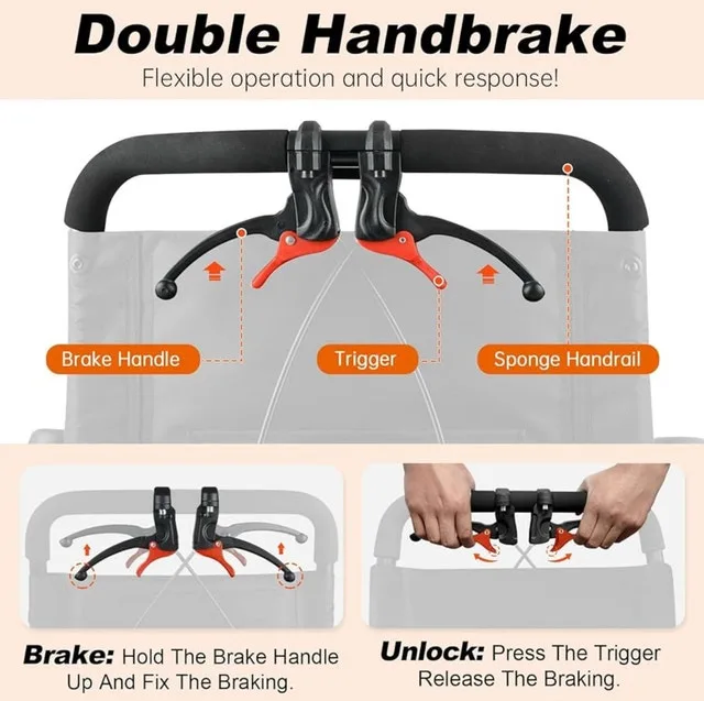 Brand New Transport Travel Wheel Chair image indicator(5)