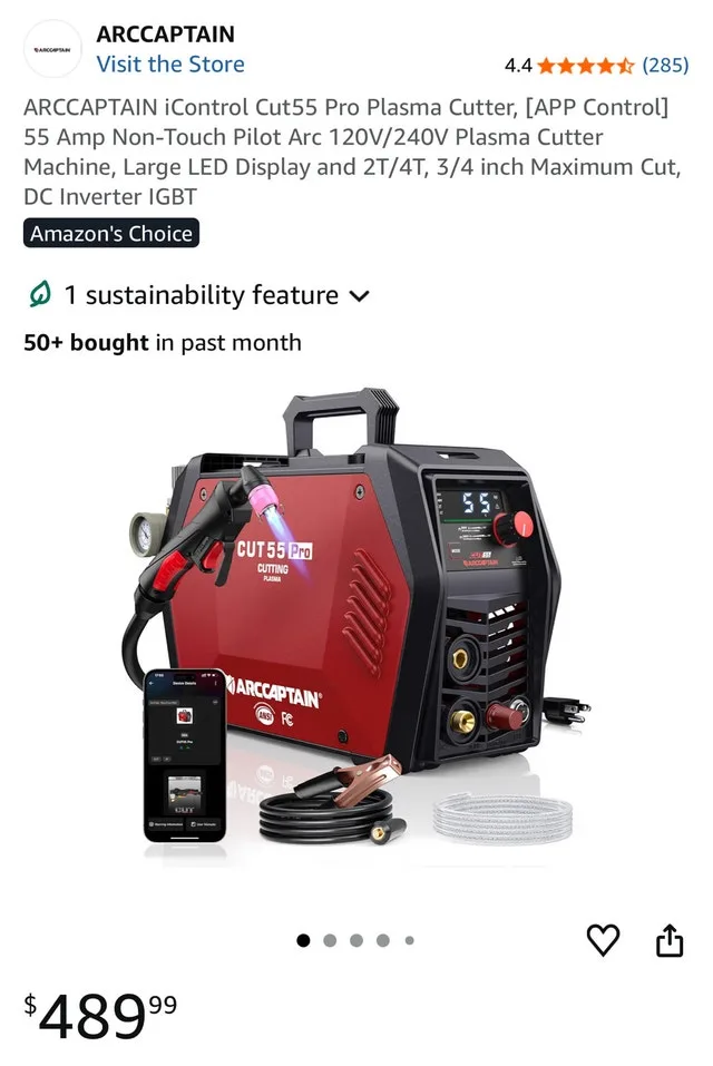 ARCCAPTAIN Plasma iControl Cut55 Pro