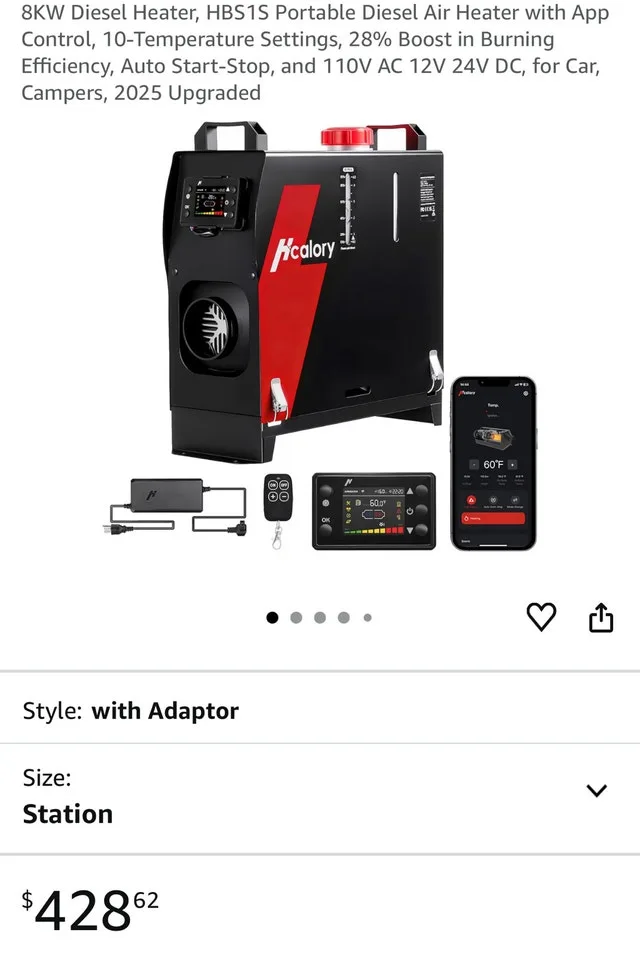 8KW Portable Diesel Air Heater with App Control