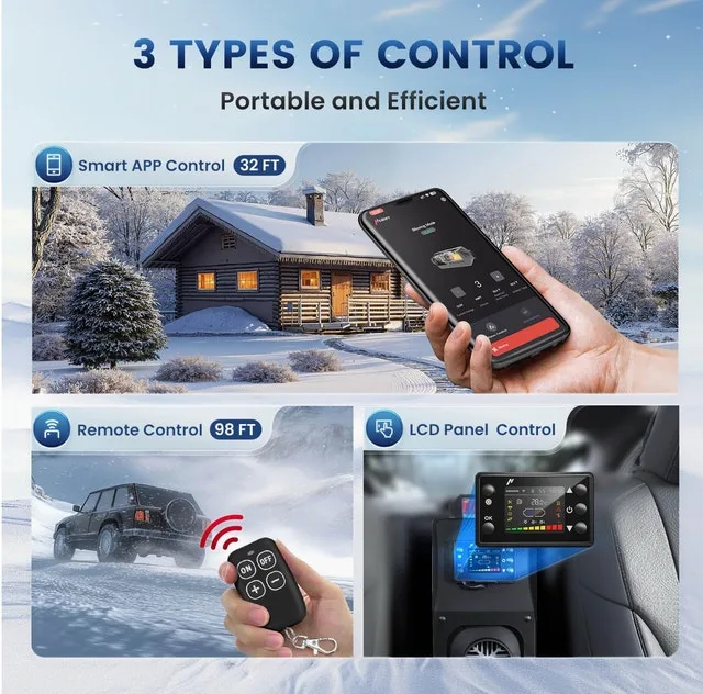 8KW Portable Diesel Air Heater with App Control image indicator(4)