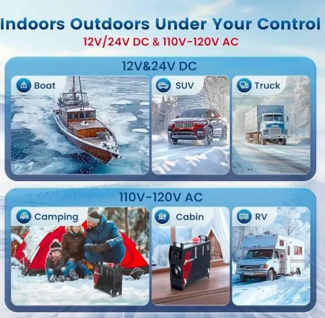 8KW Portable Diesel Air Heater with App Control image indicator(7)